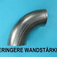 Edelstahl Bogen 60 Mm 90 Grad Eng V2A Auspuffrohr Edelstahl Rohrbogen Radius 76