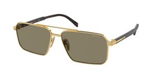 PRADA PR A57S 5AK90F Gold Light Brown 61 mm Men's Sunglasses