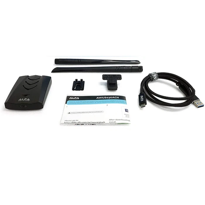 Used / Open Box - Alfa AWUS036ACH 802.11ac AC1200 dual band Wi-Fi USB Adapter - Image 2 of 4