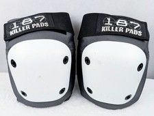 187 Killer Pads Knee Pads LEFT AND RIGHT Black/White Size S/M