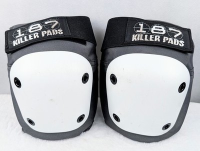 187 Killer Pads Knee Pads LEFT AND RIGHT Black/White Size S/M 