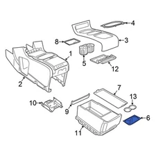 For Chrysler Town & Country 12-16 Chrysler 1VQ69DX9AA Front Console Cup Holder