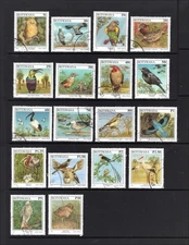 M28037 Botswana 1997 Birds Set X 18 Good to Fine Used Sg 852/69 Cat £49