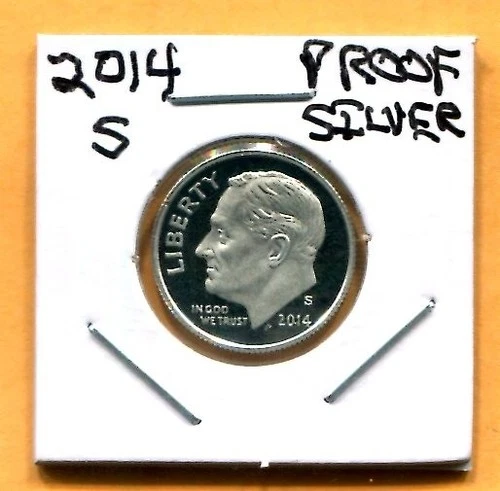 2014-S Roosevelt Dime Proof — photo from the most recent tracked eBay sale