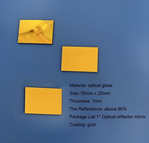 1PC 35*25*1mm Front Surface Infrared Reflector Mirror Gold-Coated Reflector - 第 1/3 張圖片