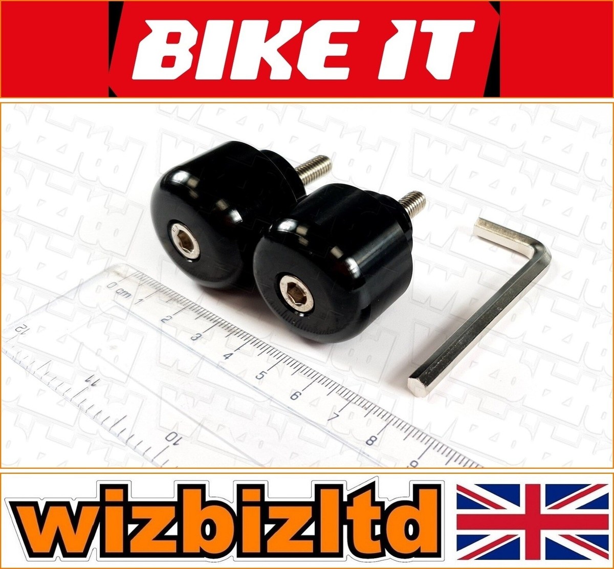 Honda NC700X 2012-2014 Pair of Black Rounded Bar End Sliders Honda NC700X 2012-2014 Pair of Black Rounded Bar End Sliders