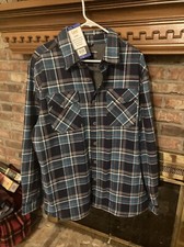 Lee Men's Medium Thick Flannel Shirt Jacket Shacket Thermal Lining Large NWT