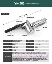 Multi-function Pneumatic Belt Sander Portable Sanding Belt Polishing Machine