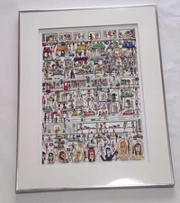 James Rizzi "WOMEN WHO WORK OUT" 3D Silkscreen Edition Autographed Framed