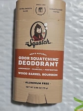 Dr. Squatch Men's Natural Deodorant, Wood Barrel Bourbon, 2.65 oz