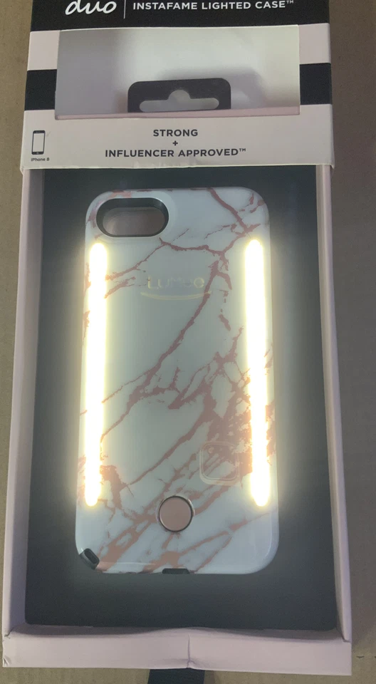 ✅ Funda iluminada LUMee Duo Instafame para iPhone 8/7/6s/6,🆕️👌OpenBox Foto 4 de 4