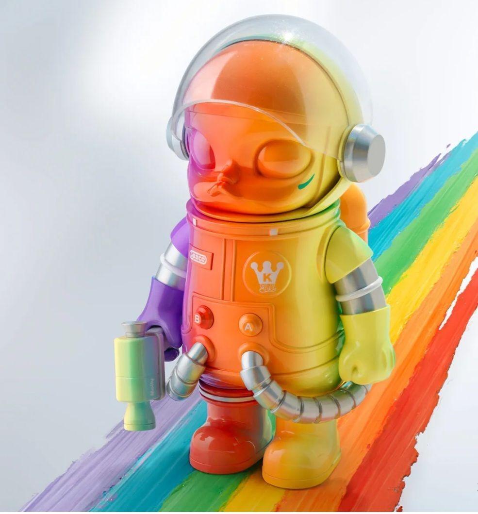 その他 Mega space molly rainbow 400% Perfect Pop Mart Mega Space Molly Rainbow 400% Figure In