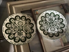 Vintage mount clemons china ME 1972 seasons calender plates set of 2