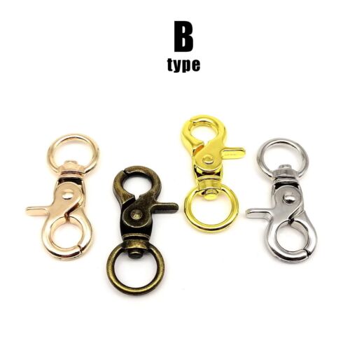 Lobster Swivel Keychain Car Key ring Dog Chain Belt Clasp Clip Snap Trigger Hook - Picture 5 of 8