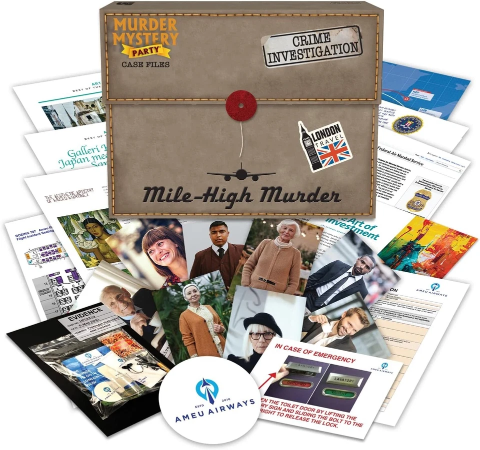 Murder Mystery Dinner Party Game - Mile High Murder Case File