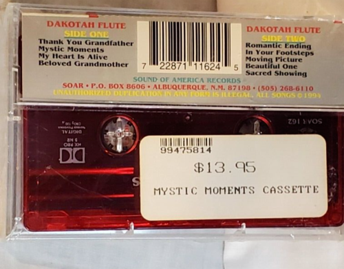Mystic Moments Dakota Flute Music by Bryan Akipa American Indian Music Cassette - Picture 2 of 5