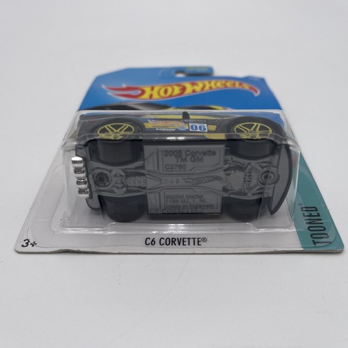 HOT WHEELS TOONED C6 CORVETTE BLACK #8/10 #77/365 DTX51 - Picture 5 of 7