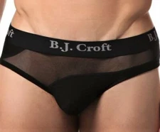 B.J. Croft GoGo Brief, Black or Blue, Sizes: Small, Medium or Large 