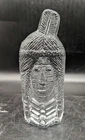 Vintage D.A.S. Glass Designs 4038 IceFloe Indian Crystal Don Shepherd Blenko 9"