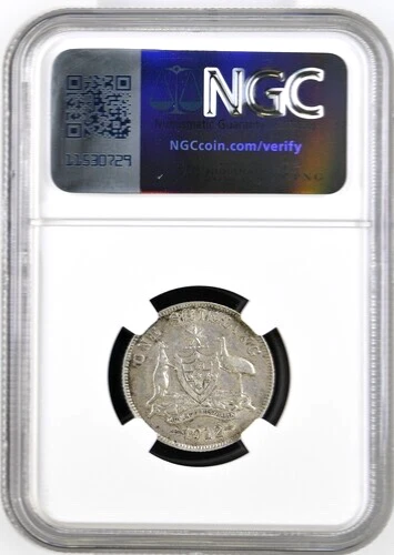 1912 Australia 1 Shilling, NGC XF 45, KM-26 - Image 2 of 2