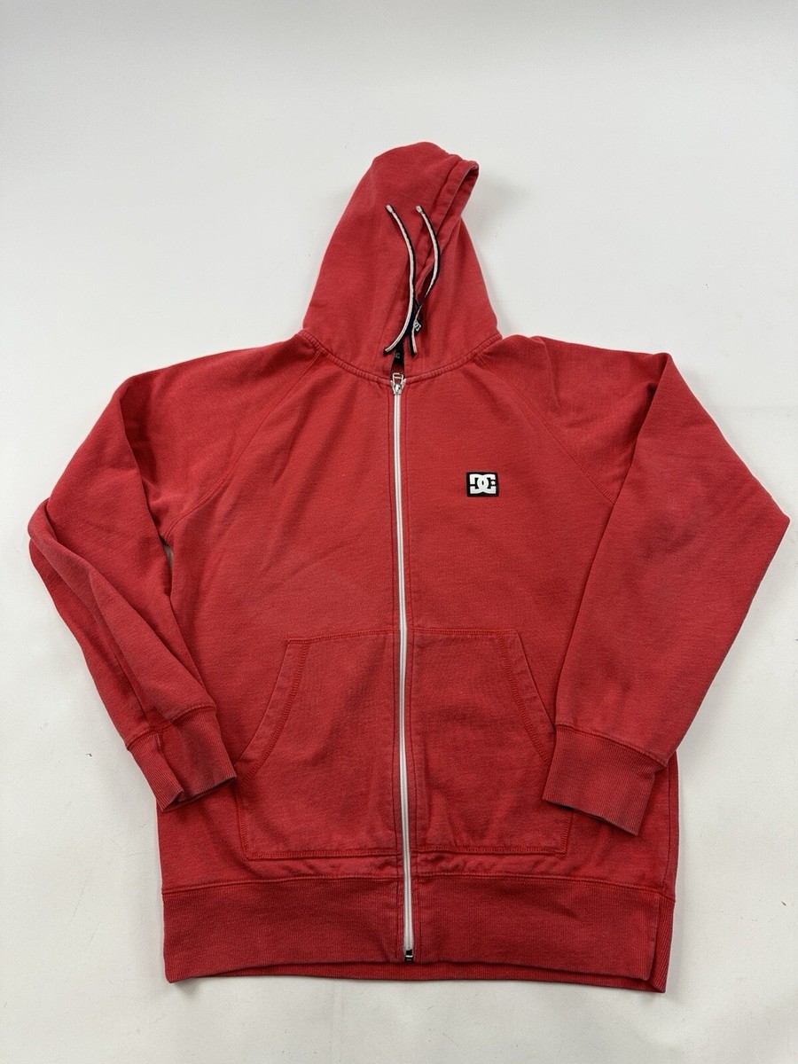 Vintage DC Hoodie Sweatshirt Mens Medium Red Mini Logo Y2K Vintage DC Hoodie Sweatshirt Mens Medium Red Mini Logo Y2K