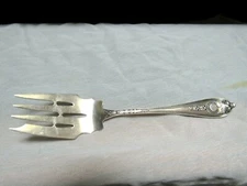 Antique Sterling Silver Weidlich WED36 Cold Meat Fork 7-1/4” No Mono Rare!