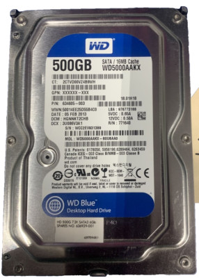 Western Digital BLUE WD5000AAKX 500GB 7200RPM 6Gb/s 3.5'' SATA Hard Drive