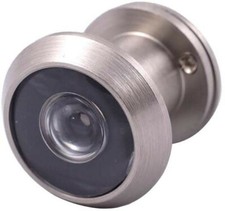 Door Viewer for Narrow Panel Doors - Peephole Satin Nickel 7/8" - 1-1/4"
