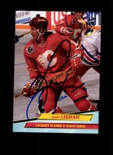 Gary Leeman NHL USA Autogrammkarte Original Signiert + A 240716