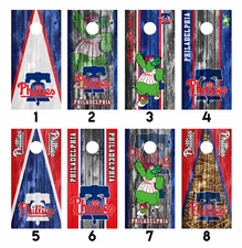 Philadelphia Phillies Cornhole Wrap Skin Decal Vinyl Sticker MANY DESIGNS SK52