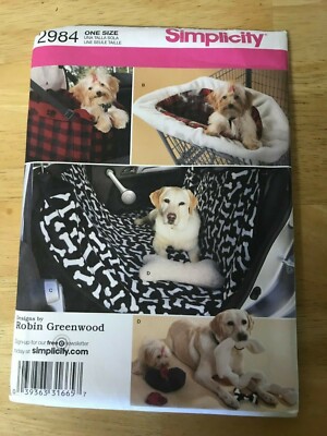 Simplicity Travel Accessories for dogs pattern #2984 one size Uncut