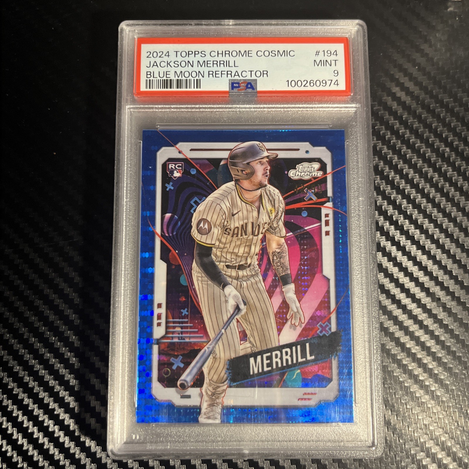 2024 Topps Cosmic Chrome - Jackson Merrill #194 Blue Moon Refractor /99 RC