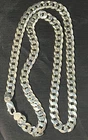 BSI Sterling Silver 925 Cuban Curb Link 8mm Necklace 24" 43.9 grams Italy Signed