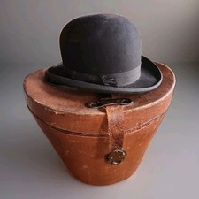  Antik -Hut- Schachtel - Box-Koffer England- England 1900 Hutkoffer + Bowler Hut