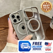 Clear Magnetic Phone Case for iPhone 16 15 14 13 12 11 Pro Max MagSafe Cover
