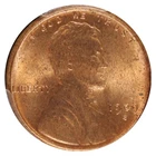 1909-S/S 1C S/Horizontal S Lincoln Cent - Type 1 Wheat Reverse PCGS MS64RD