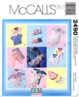 Preemie Infants Layette Diapers McCall's 2490 UNCUT Sewing Pattern ©1999