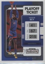 2021-22 Panini Contenders Playoff Ticket 127/249 Saddiq Bey #98 09vk