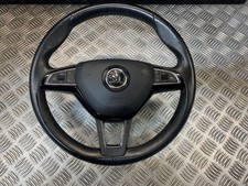 19-24 SKODA SUPERB MK3 MULTIFUNCTION LEATHER STEERING WHEEL WITH BAG