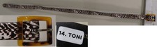 RIVERDALE Toni Topaz white & black pattern belt - worn by Vanessa Morgan