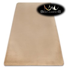 MODERN thick, soft in touch RUG 'BUNNY' macchiato brown Rabbit fur imitation