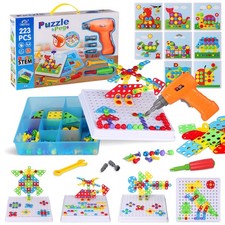 Haifeng 223 Pieces Kid Screwdriver Toy, Greative Drill Set, STEM Building Mon...