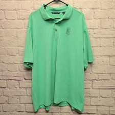 NEW Cutter & Buck Polo Golf Shirt Size XL Green TPC Sawgrass Logo Casual Travel