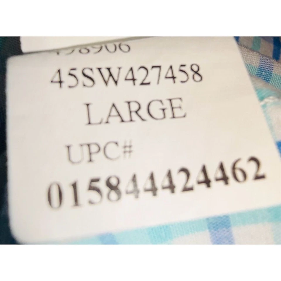 IZOD Men's Plaid Long Sleeve Button-Down Shirt Size L windowpane preppy frat boy - Image 4 of 4