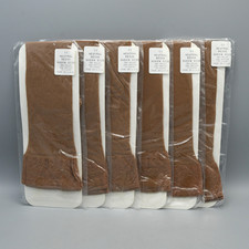 Vintage Nationals Hosiery Knee Highs Lot of 6 Pairs Queen Size 11 Neutral Beige
