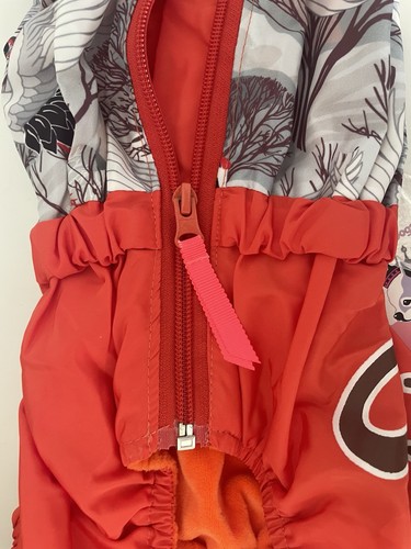 ‘For My Dogs’ Orange ‘Crane’ Winter Fleece Lined Full Zipped Dachshund - Picture 5 of 19