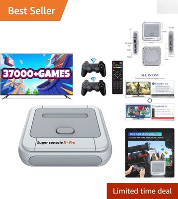 Retro Super Console X Pro - 4K Gaming, Multiplayer Fun & 37,000+ Games Included