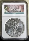 2014 W American SILVER Eagle Dollar NGC MS 70 Early Release-West Point Label