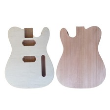 Guitar Body Mahogany Flame Maple Veneer Semi Hollow Guitar Body Bolt On
