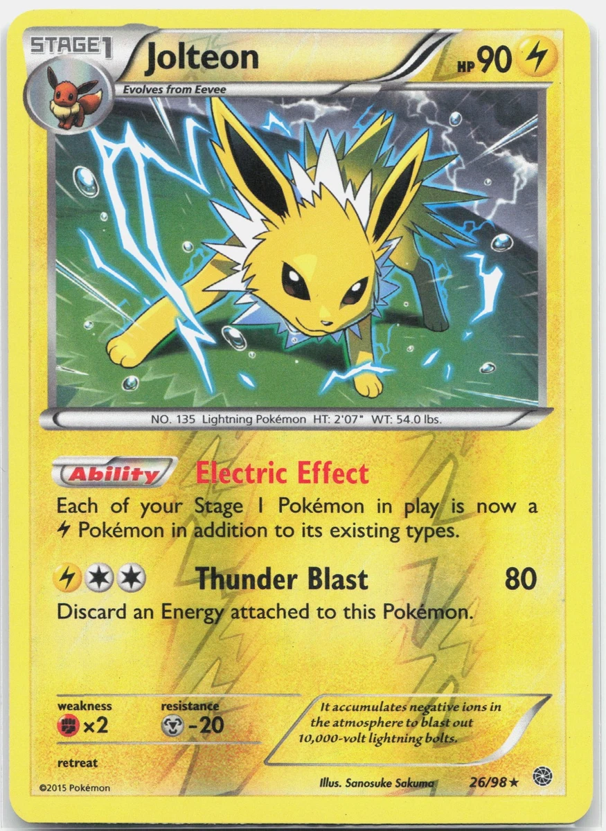Jolteon Pokémon TCG XY Individual Collectible Card Game Cards for